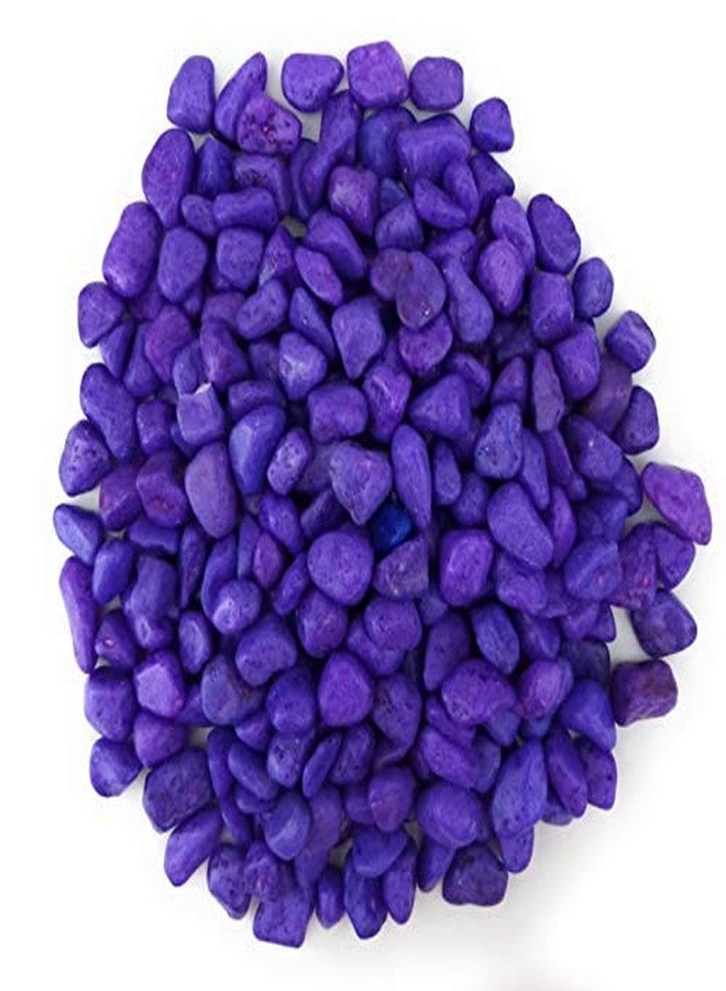 Power Stone Polished Colored Stone Marble Pebbles for Home Garden Aquarium Outdoor Decoration (Purple, 3 Kg) - Image 1